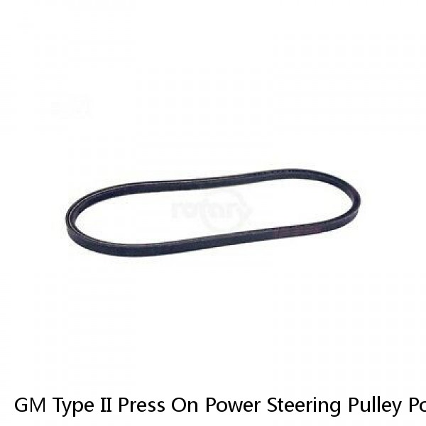 GM Type II Press On Power Steering Pulley Polished Aluminum V Belt Chevy